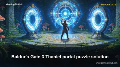 Baldur's Gate 3 Thaniel portal puzzle solution