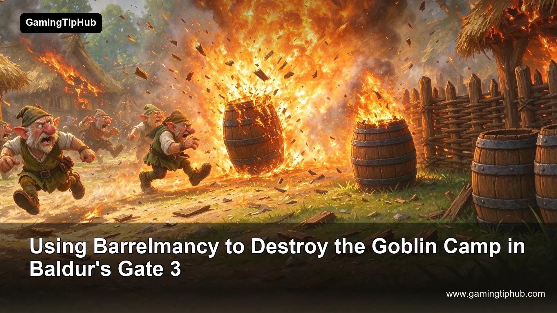 Using Barrelmancy to Destroy the Goblin Camp in Baldur's Gate 3